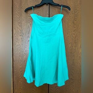 Express Strapless Dress in Teal